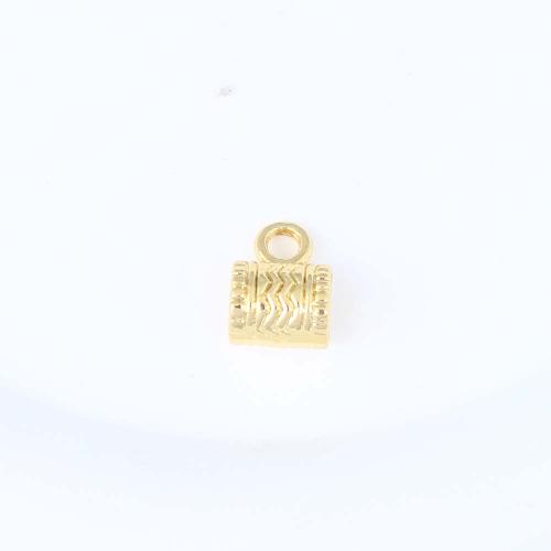 Messing Stiftöse Perlen, Zylinder, goldfarben plattiert, DIY, 12.5x8.8x7.3mm, verkauft von PC