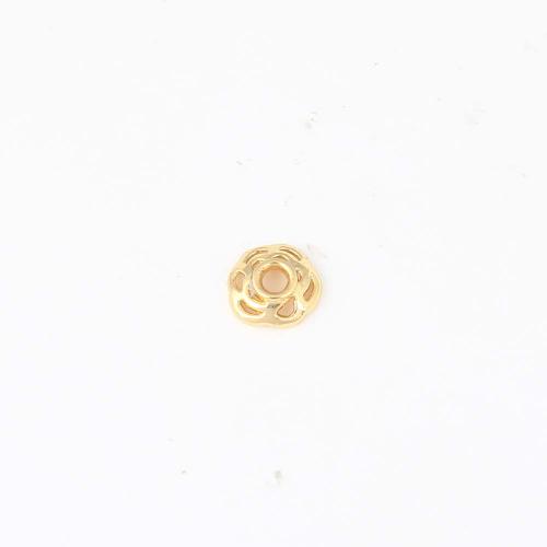 perla de cobre, metal, chapado en color dorado, Bricolaje, 7.3x7.1x2.4mm, Vendido por UD