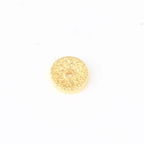 perla de cobre, metal, chapado en color dorado, Bricolaje, 10.6x10.6x2.6mm, Vendido por UD
