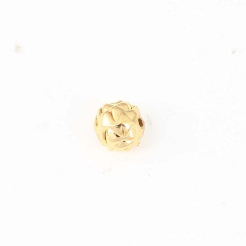 perla de cobre, metal, chapado en color dorado, Bricolaje, 8.2x7.7x7.7mm, Vendido por UD