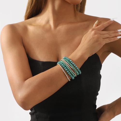 Bracelets de cristal, bijoux de mode & avec strass, plus de couleurs à choisir é, Vendu par fixé