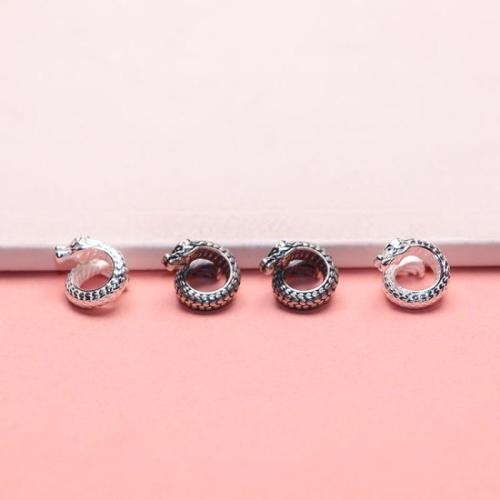 Sterling Silber Spacer Perlen, 925 Sterling Silber, Drachen, DIY, keine, 9.6mm, Bohrung:ca. 5mm, verkauft von PC