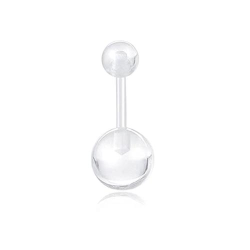 Acrylic Belly Ring, Unisex clear 