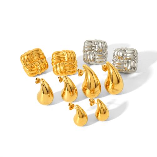 Edelstahl Stud Ohrring, 304 Edelstahl, Modeschmuck & verschiedene Stile für Wahl & für Frau, keine, verkauft von Paar