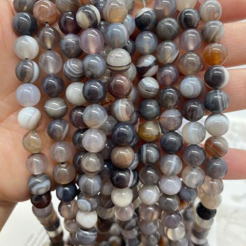 Natürliche Botswana Achat Perlen, rund, DIY & verschiedene Größen vorhanden, Länge:ca. 38 cm, verkauft von Strang