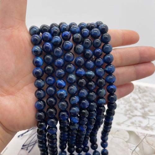 Tiger Eye Beads, Round, DIY dark blue cm 
