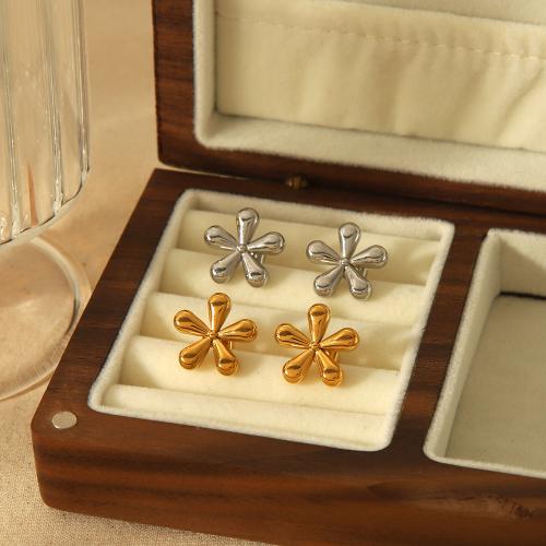 Fashion Stainless Steel Jewelry Sets, 304 Stainless Steel, Flower, plated, fashion jewelry 