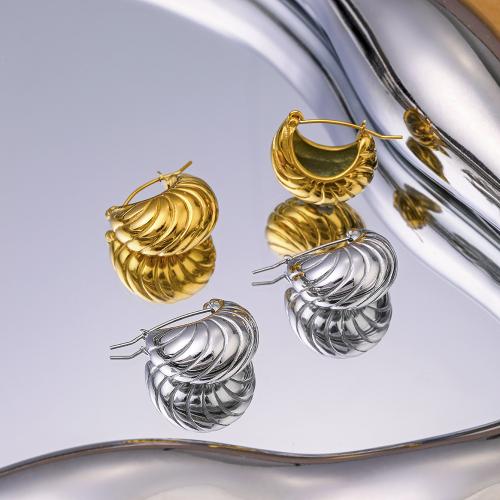Boucle d'oreille en acier inoxydable Dangle, Acier inoxydable 304, Placage, bijoux de mode, plus de couleurs à choisir Vendu par paire