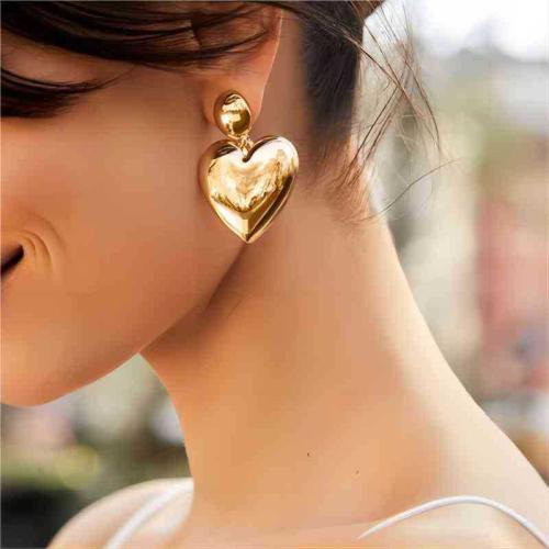 Stainless Steel Drop Earring, 304 Stainless Steel, gold color plated, fashion jewelry golden 