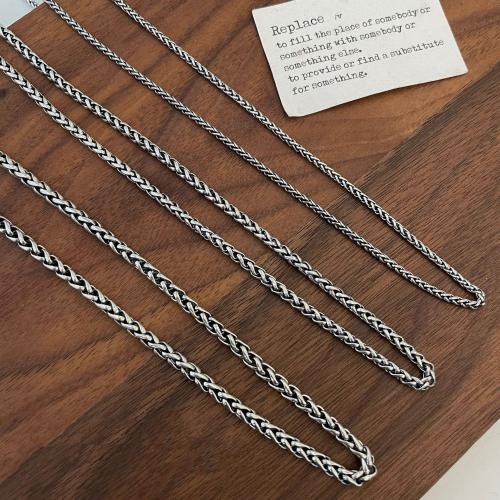 Стерлинговое серебряное ожерелье ювелирного изделия , Серебро 925 пробы, Мужская & разный размер для выбора, оригинальный цвет, продается PC