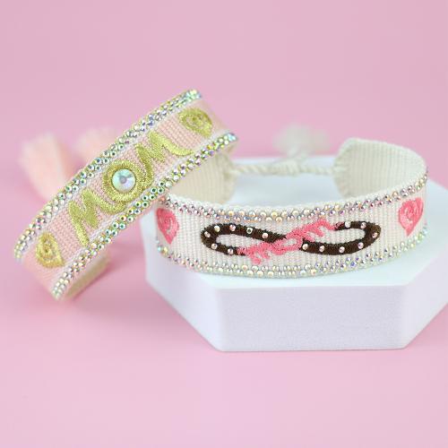 Wolle -Schnur-Armband, Polyester, verschiedene Muster für Wahl & Aufbügeln & für Frau, keine, Länge:15 cm, verkauft von PC