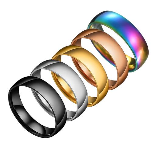 Anillos de Acero Inoxidable, acero inoxidable 304, forma de anillo, Recubrimiento iónico al vacío, Joyería & pulido & unisexo & diverso tamaño para la opción, más colores para la opción, Vendido por UD