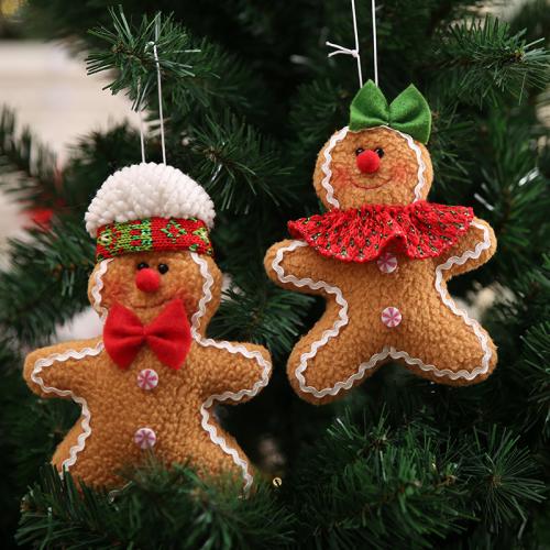 Décoration de Noël suspendus, tissu, Gingerbread Man, Conception de Noël & styles différents pour le choix Vendu par PC[