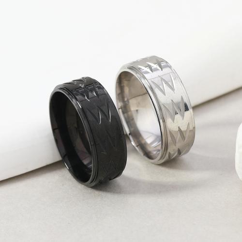 ステンレス指輪, 304ステンレススチール, ファッションジュエリー & ユニセックス, 無色, width 8mm, 売り手 パソコン