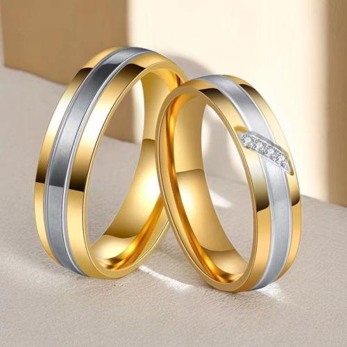 Couple Finger Rings, 304 Stainless Steel, fashion jewelry & Unisex width 6mm [