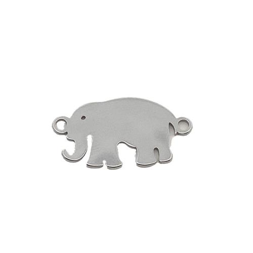 Stainless Steel Charm Connector, 304 Stainless Steel, Elephant, DIY, original color 