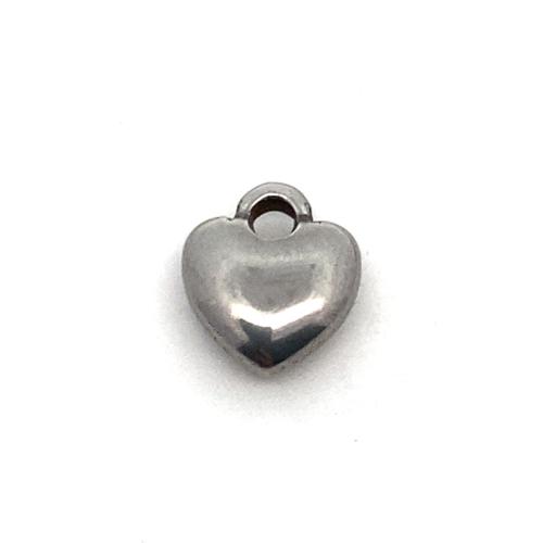pendentifs de cœur en inox , Acier inoxydable 304, coeur, DIY, couleur originale Vendu par PC