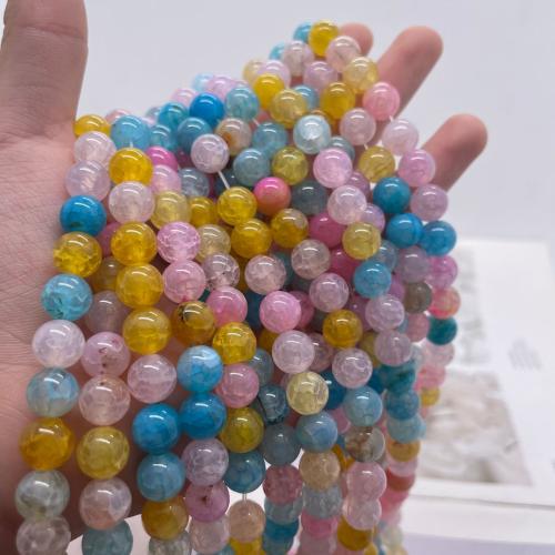 Natürliche Drachen Venen Achat Perlen, Drachenvenen Achat, rund, DIY & verschiedene Größen vorhanden, gemischte Farben, Länge:ca. 38 cm, verkauft von Strang