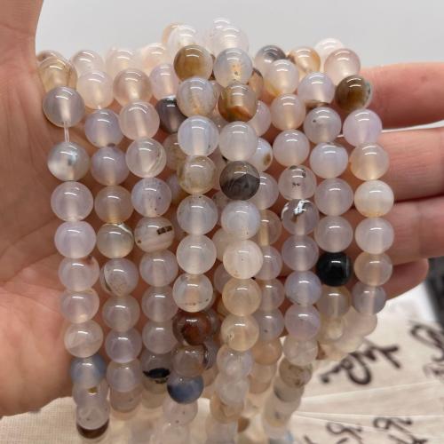 Perles agates, Agate, Rond, DIY & normes différentes pour le choix, couleurs mélangées Environ 38 cm, Vendu par brin