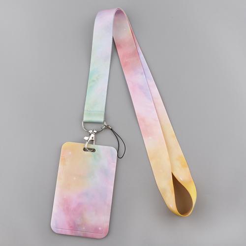 Hanging Decoration Lanyard Strap, Polyester, with Wax Cord & ABS Plastic & Zinc Alloy, Unisex & waterproof 
