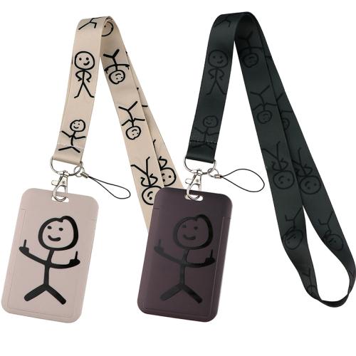 Hanging Decoration Lanyard Strap, Polyester, with Wax Cord & Plastic & Zinc Alloy, multifunctional & Unisex [