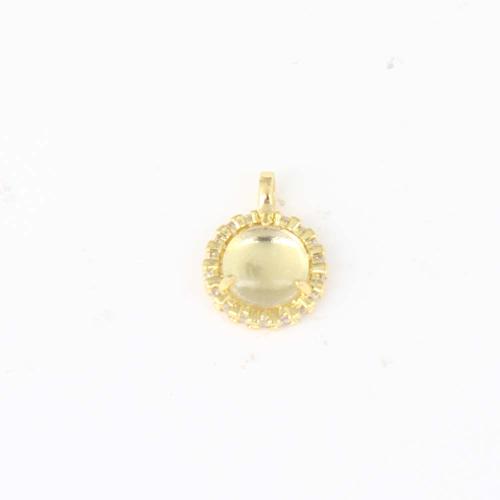 Brass Jewelry Pendants, with Shell, gold color plated, DIY 