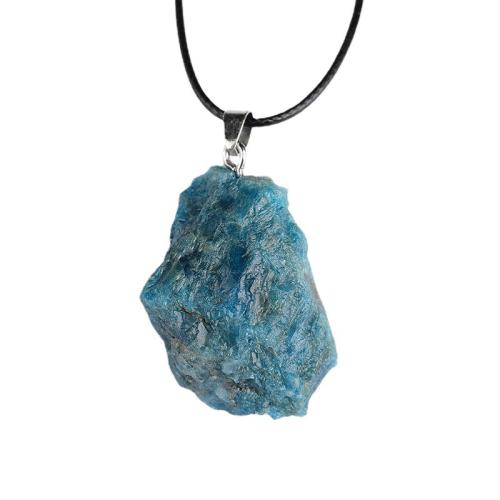 Kristall Messing Anhänger, Natürlicher Quarz, mit Messing, ohne Kabel & DIY & für Frau, blau, 2-4cm, verkauft von PC