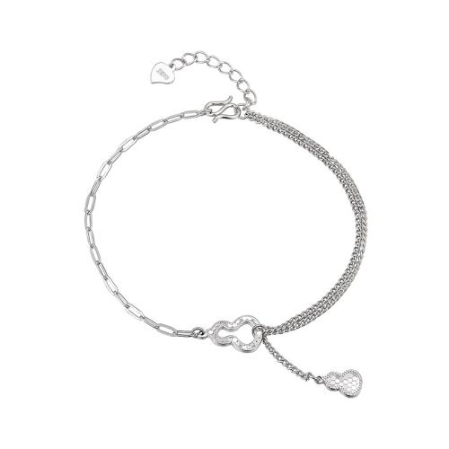 Tobillera de joyería de moda, Plata de ley 925, con 4cm extender cadena, para mujer, longitud:aproximado 21.5 cm, Vendido por UD