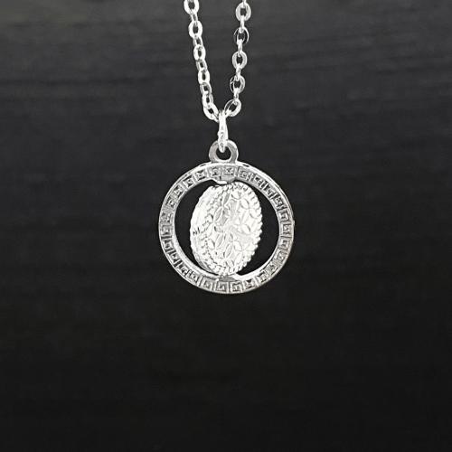Collar de la joyería de plata esterlina, Plata de ley 925, para mujer, longitud:aproximado 45 cm, Vendido por UD