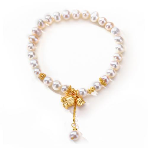 Pulseras de perlas de plata esterlina, Plata de ley 925, con Perlas cultivadas de agua dulce, Joyería & para mujer, Diameter:78MM, Vendido por UD[