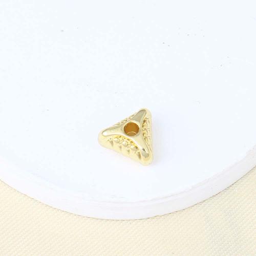 Beaucoup de perles de cuivre, laiton, triangle, Placage de couleur d'or, DIY Vendu par PC