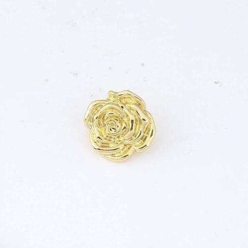 Brass Jewelry Beads, Rose, gold color plated, DIY 