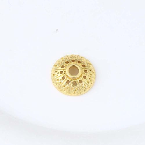 Brass Jewelry Beads, Round, gold color plated, DIY 