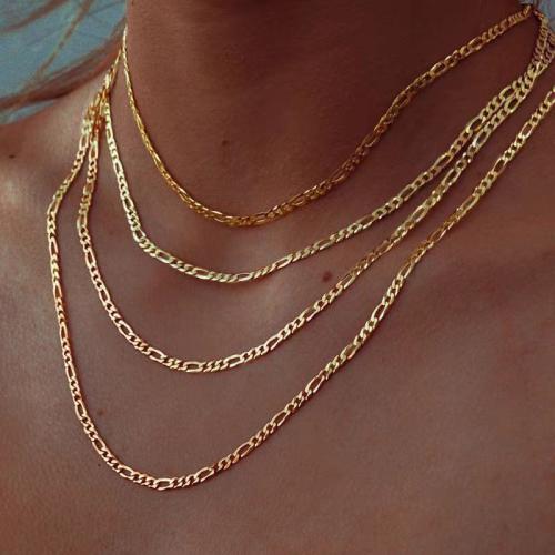 Stainless Steel Chain Necklace, 304 Stainless Steel, plated, fashion jewelry 