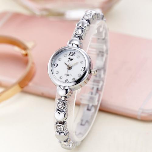 Fashion Watch Bracelet, Steel, with Glass & Zinc Alloy, Chinese movement & for woman & waterproof Dial about 2cm about 0.6cm, band about 0.7cm. Approx 18 cm 