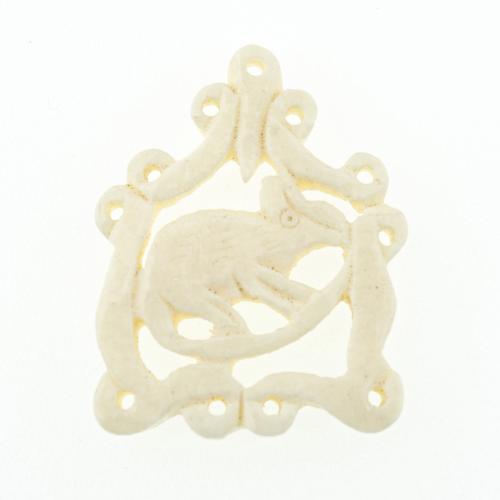Natural Bone Pendant, Ox Bone, Mouse, DIY Approx 1mm 