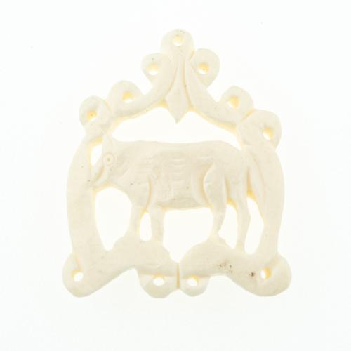 Natural Bone Pendant, Ox Bone, Bull, DIY Approx 1mm 