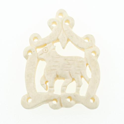 Natural Bone Pendant, Ox Bone, Horse, DIY Approx 1mm 