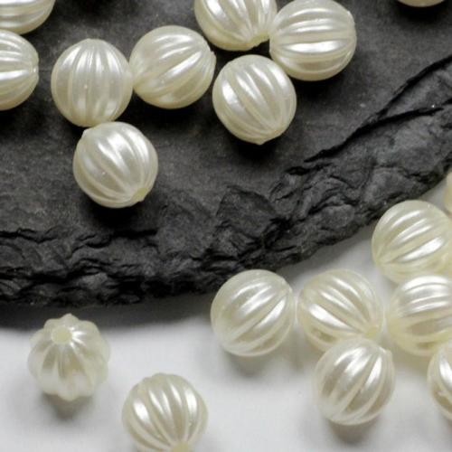 Imitation Acryl-Perlen, Acryl, Spritzlackierung, DIY & verschiedene Größen vorhanden, weiß, 100PCs/Tasche, verkauft von Tasche