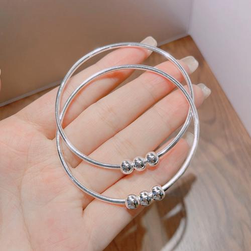 Sterling Silver Bracelets, 925 Sterling Silver, fashion jewelry & for woman, Inner Approx 57mm 