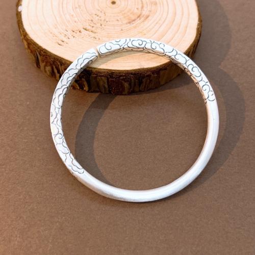 Sterling Silver Bracelets, 925 Sterling Silver, fashion jewelry & for woman, Inner Approx 57mm 