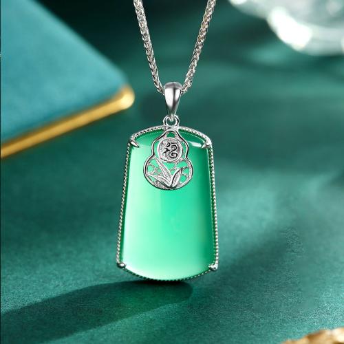 Sterling Silver Pendants, 925 Sterling Silver, with Chalcedony, DIY 
