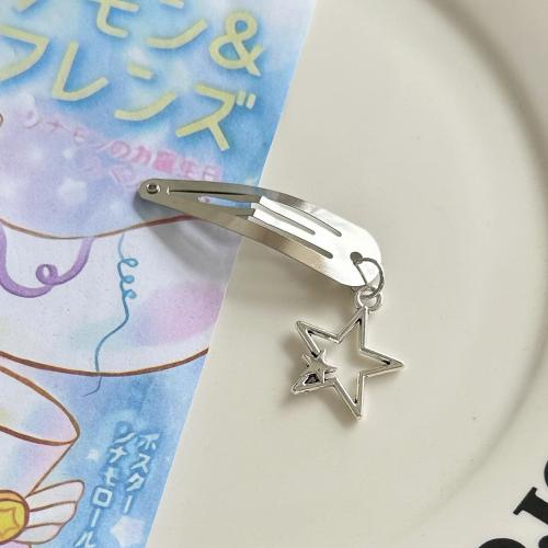 Hair Snap Clips, Zinc Alloy, for woman, 50mm 