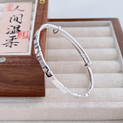 Sterling Silver Bracelets, 925 Sterling Silver, Adjustable & fashion jewelry & for woman, Inner Approx 60mm 