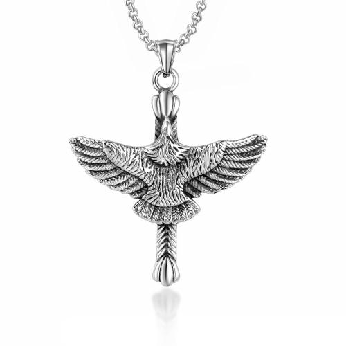 Stainless Steel Animal Pendants, 304 Stainless Steel, Eagle, polished, fashion jewelry & Unisex 