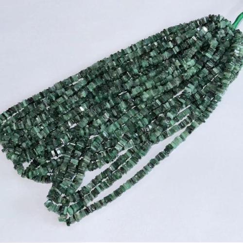 Single Gemstone Beads, Emerald, DIY green Approx 38 cm 