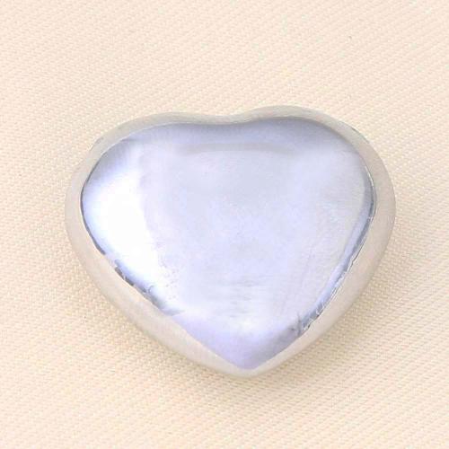 Brass Jewelry Beads, Heart, silver color plated, DIY 