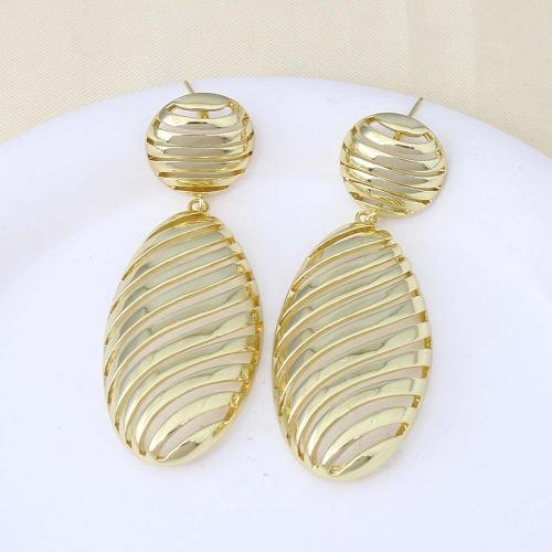 Brass Drop Earring, gold color plated, for woman 