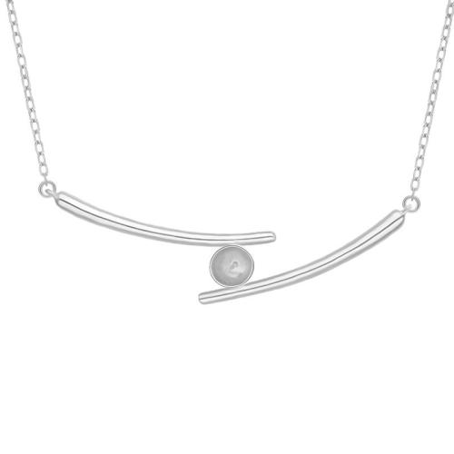 Sterling Silver Pearl Necklace, 925 Sterling Silver, with Freshwater Pearl, with 5CM extender chain Approx 40 cm [