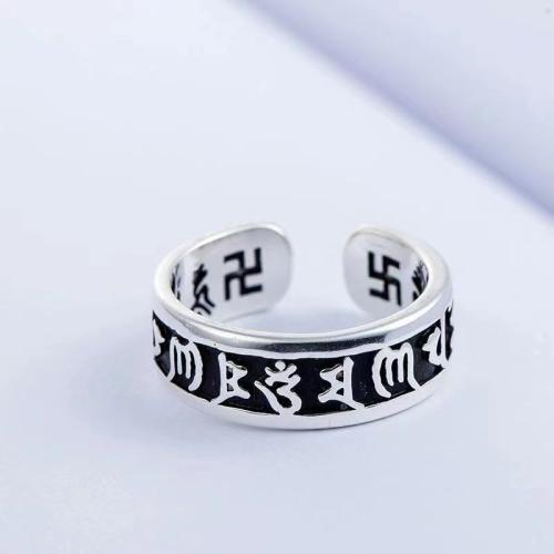 Zinc Alloy Finger Ring, plated, stoving varnish & Unisex, silver color 